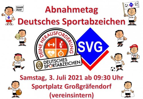 86 SVG-Junioren haben erfolgreich das Deutsche Sportabzeichen abgelegt
